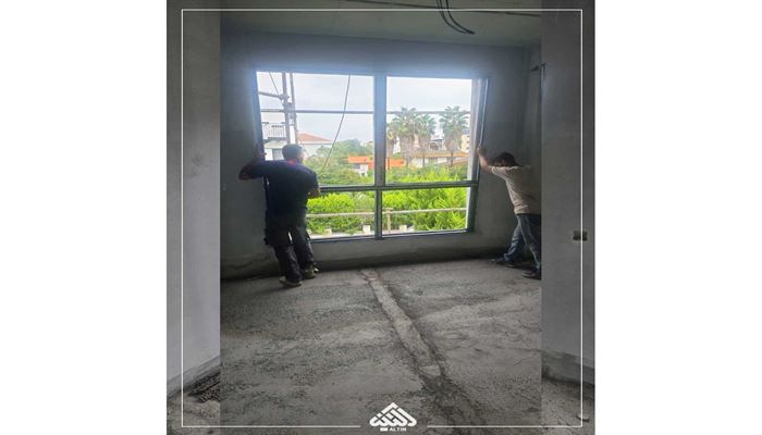 تکمیل و شروع نصب پنجره دو جداره پروژه شمال چلندرمهندس زارعی 